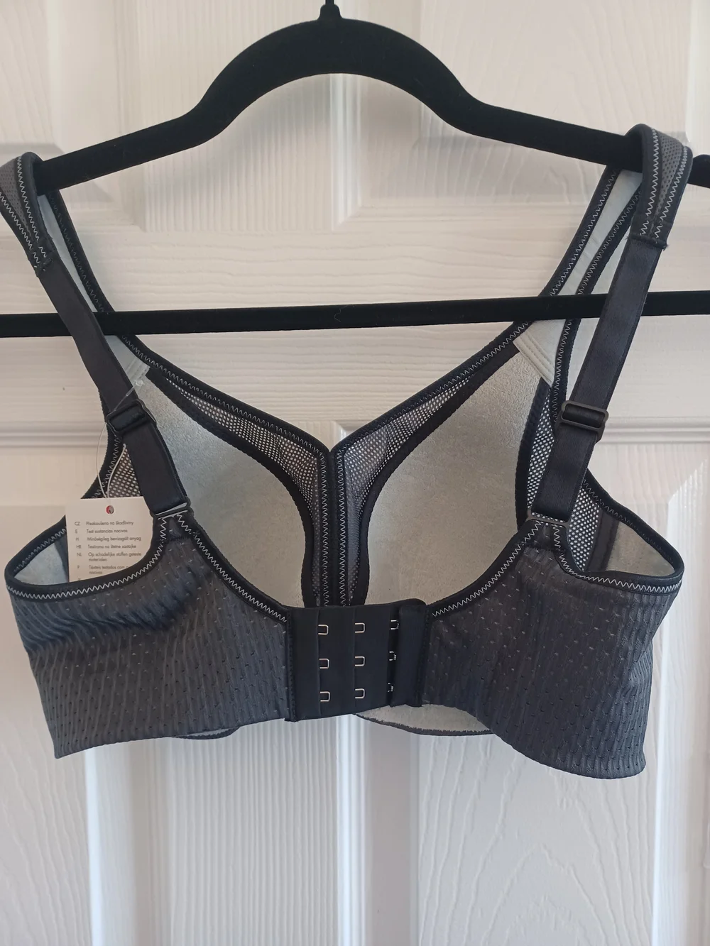 Anita Air Control With Delta Pad Dark Gray MaxSupport Sports Bra Athletic 34B - Picture 2 of 10